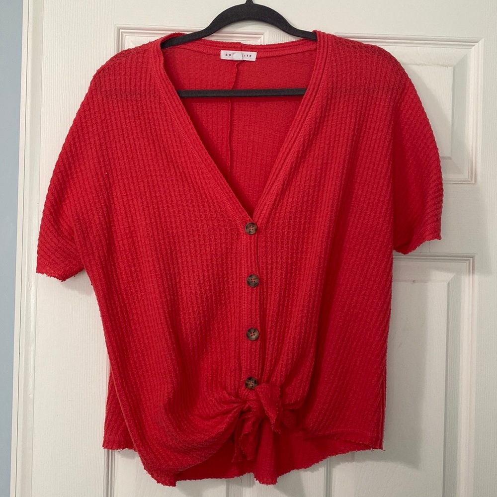 Socialite Brand, Women’s Size M, Basket Weave Shirt
